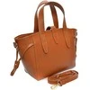 Luisa Vannini Women's leather handbag LV 127 Cognac
