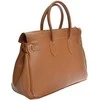Luisa Vannini Women's leather handbag LV WH SBV 39 Cognac