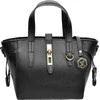 Luisa Vannini Women's leather handbag LV 127 Nero