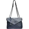 Luisa Vannini Women's leather handbag LV 2183 Blu Scuro