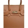 Luisa Vannini Women's leather handbag LV WH SBV 39 Cognac
