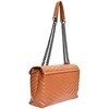 Luisa Vannini Women's leather handbag LV 2183 Cognac