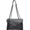 Luisa Vannini Women's leather handbag LV 2183 Nero