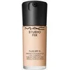 Matinis makiažo pagrindas MAC Studio Fix Fluid SPF 15 24HR Matte Foundation + Oil Control, spalva: NC10, 30 ml