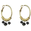 Marc Malone Auksuoti auskarai su žiedais Zoey Juodas Earrings MCE23010G