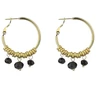 Marc Malone Auksuoti auskarai su žiedais Zoey Juodas Earrings MCE23010G