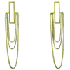Marc Malone Gražūs auksu padengti kabantys auskarai Ryan Gold Earrings MCE24028G