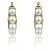Marc Malone Žavūs perlų auskarai Angel Baltas Earrings MCE24023G