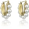 Marc Malone Žavūs perlų auskarai Angel Baltas Earrings MCE24023G