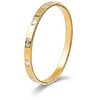 Marc Malone Elegant solid bracelet with clear crystals Doré MCB250400G