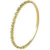 Marc Malone Elegant solid bracelet with clear crystals Nyra Gold MCB260845G