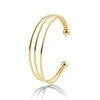 Marc Malone Elegant triple bracelet made of auksinis-plated steel MCB250414G