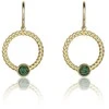 Marc Malone Auksuoti auskarai 2 viename Ellie Žalias Earrings MCE23001G