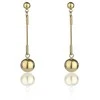 Marc Malone Auksuoti kabantys auskarai Amanda Gold Earrings MCE24002G