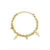 Marc Malone Gold-plated double bracelet Leaf Gold MCB260614G