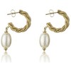 Marc Malone Gold-plated earrings with artificial pearl Grace Baltas Earrings MCE23005G