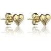 Marc Malone Gold-plated heart earrings with zircon MCE24021G
