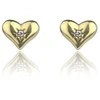 Marc Malone Gold-plated heart earrings with zircon MCE24021G