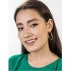Marc Malone Paauksuoti auskarai su žiedais Addison Gold Earrings MCE23017G