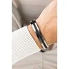 Marc Malone Men´s open steel bracelet MCGB5003SB