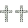 Marc Malone Steel earrings with crystals Cross MCE260598S