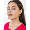 Marc Malone Stylish auksinis-plated circles Elena Juodas Earrings MCE23028G