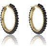 Marc Malone Stylish auksinis-plated circles Elena Juodas Earrings MCE23028G