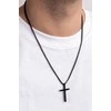 Marc Malone Timeless juodas steel pakabukas Cross MCGN5048B