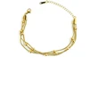 Marc Malone Triple chain bracelet Velmora Gold MCB260833G