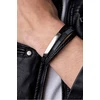 Marc Malone Triple leather bracelet for men MCGB5038S