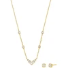 Michael Kors Gold-plated Premium jewelry set MKC1774SET (pakabukas, earrings)