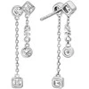 Michael Kors Luxurious sidabrinis earrings with crystals Brilliance Kors MKC1773040