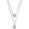 Michael Kors Tinkantis dvigubas sidabrinis karoliai Brilliance MKC1745CZ040