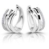 Modesi Charming sidabrinis apvalūs auskarai M23077