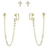 Moiss Set of auksinis-plated sidabrinis earrings E0004300