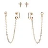 Moiss Set of auksinis-plated sidabrinis earrings E0004301