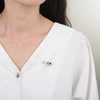 Moiss Elegantiška sidabrinė sagė su cirkoniais O0000001