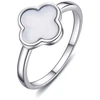 Moiss Luxury sidabrinis ring with pearl Quatrefoil R0004455-P