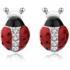Moiss Žaismingi susegti auskarai iš sidabro Ladybugs E0000672