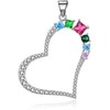 Moiss Romantic sidabrinis pendant with zircons Heart P0001341