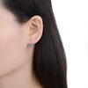 Moiss Sidabrinis children's earrings Flower with clear zircons E0000630
