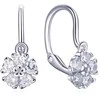 Moiss Sidabrinis children's earrings Flower with clear zircons E0000630
