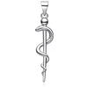 Moiss Sidabrinis pendant Aesculapius' staff P0001837