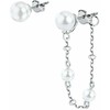Morellato Elegant asymmetric sidabrinis stud earrings Perla SAWM08