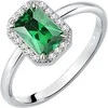Morellato Glittering sidabrinis ring with žalias stone Tesori SAIW76