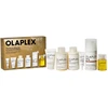 „Olaplex“ rinkinys, suteikiantis plaukams žvilgesio: Nr. 6 „Bond Smoother“ plaukų formavimo kreminis, 100 ml + Nr. 3 „Hair Perfector“ plaukų kreminis atgaivinimui, 30 ml + Nr. 4 „Bond Maintenance“ plaukų šampūnas atkuriamasis ir stiprinamasis, 30 ml + Nr. 0,5 galvos odos ilgaamžiškumo priemonė.