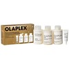 Rinkinys „Olaplex“: Nr. 0.5 galvos odos ilgaamžiškumo gydymas galvos odos losjonas drėkinimui, 5 ml + Nr. 4 bond maintenance plaukų šampūnas atkuriamasis ir stiprinamasis, 100 ml + Nr. 3 plaukų tobulinimo kreminė kaukė stiprinamoji, 100 ml + Nr. 5 bond maintenance