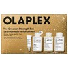 Rinkinys „Olaplex“: Nr. 0.5 galvos odos ilgaamžiškumo gydymas galvos odos losjonas drėkinimui, 5 ml + Nr. 4 bond maintenance plaukų šampūnas atkuriamasis ir stiprinamasis, 100 ml + Nr. 3 plaukų tobulinimo kreminė kaukė stiprinamoji, 100 ml + Nr. 5 bond maintenance