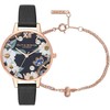 Laikrodis OLIVIA BURTON OB16GSET24. Kwarcowy, Kolor juoda. Kobieta.