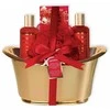 Parisax Bath gift set in a golden tub Frozen Strawberries &amp; Vanilla 5 pcs